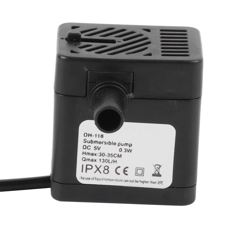 Pet Fountain130L/H Replacement Water Pump Ultra Quiet Operation Removable Long Lifespan Pump - Image 3