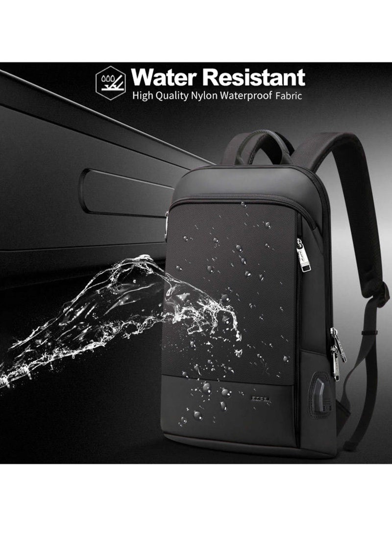 Bopai Slim Professional Laptop Backpack Premium 15 Inch Business Office Backpack with USB Charging & Anti theft Protection BB611 Black - Image 5