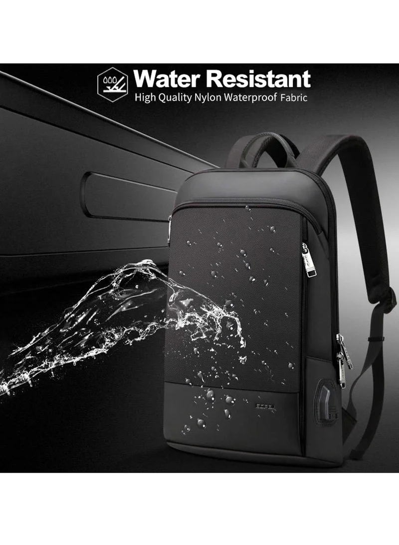 Bopai  Slim Professional Laptop Backpack Premium 15 Inch Business Office Backpack with USB Charging & Anti theft Protection BB611, Black  | Best Price UAE