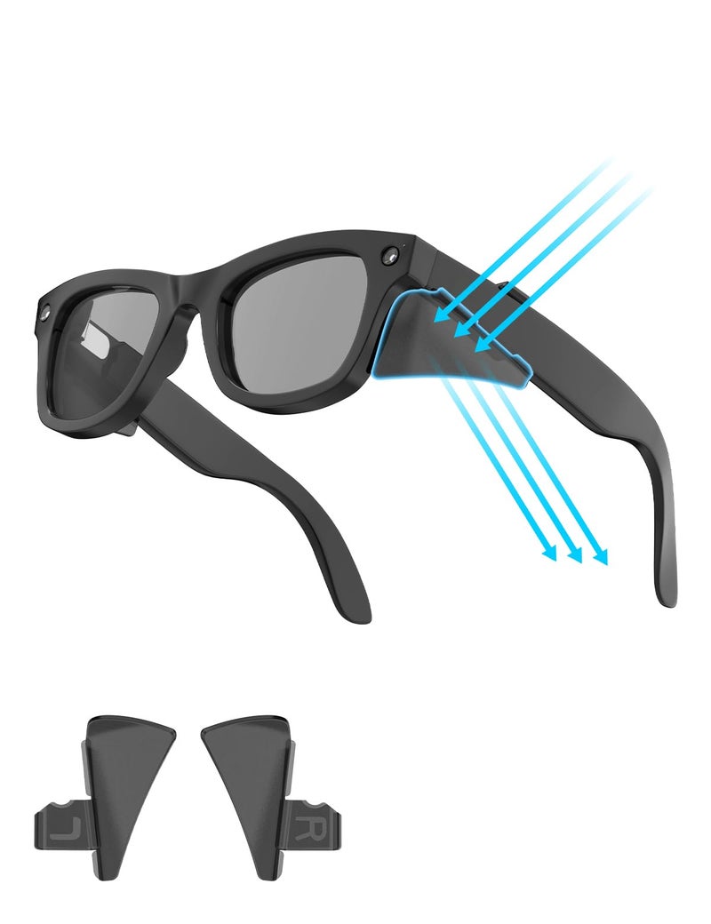 HiBloks Glasses Side Shields Compatible with RayBan Meta WayfarerSkylerHeadliner Gen 2 Oakley Meta HSTN Smart Glasses Accessories Safety Clipon Eye Glasses Durable Lightweight and Comfort
