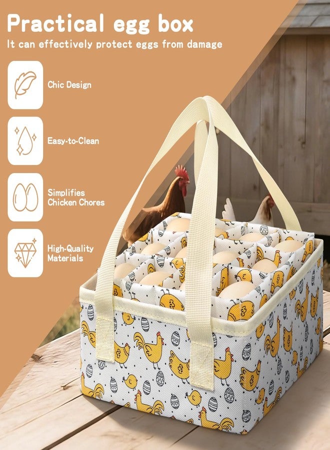 Grekos Eggs Collecting Basket, Durable Canvas Egg Basket for Gathering with 24, Double-Layer Storage Basket, Lined with PP Cotton, Collector & Container for Duck, Chicken, Goose Egg (yellow) - Image 5