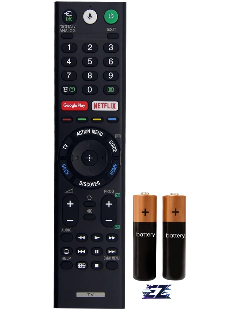 ELTRAZONE Replacement IR Remote Control RMF-TX200P for Sony Bravia TV KD-75X9000E KD-49X8000E KD-43X8000E KD-75X8500E KD-65X8500E KD-55X8500E KD-75X8500D KD-55X8500E KD-75X8500D KD-55 with battery - Image 1