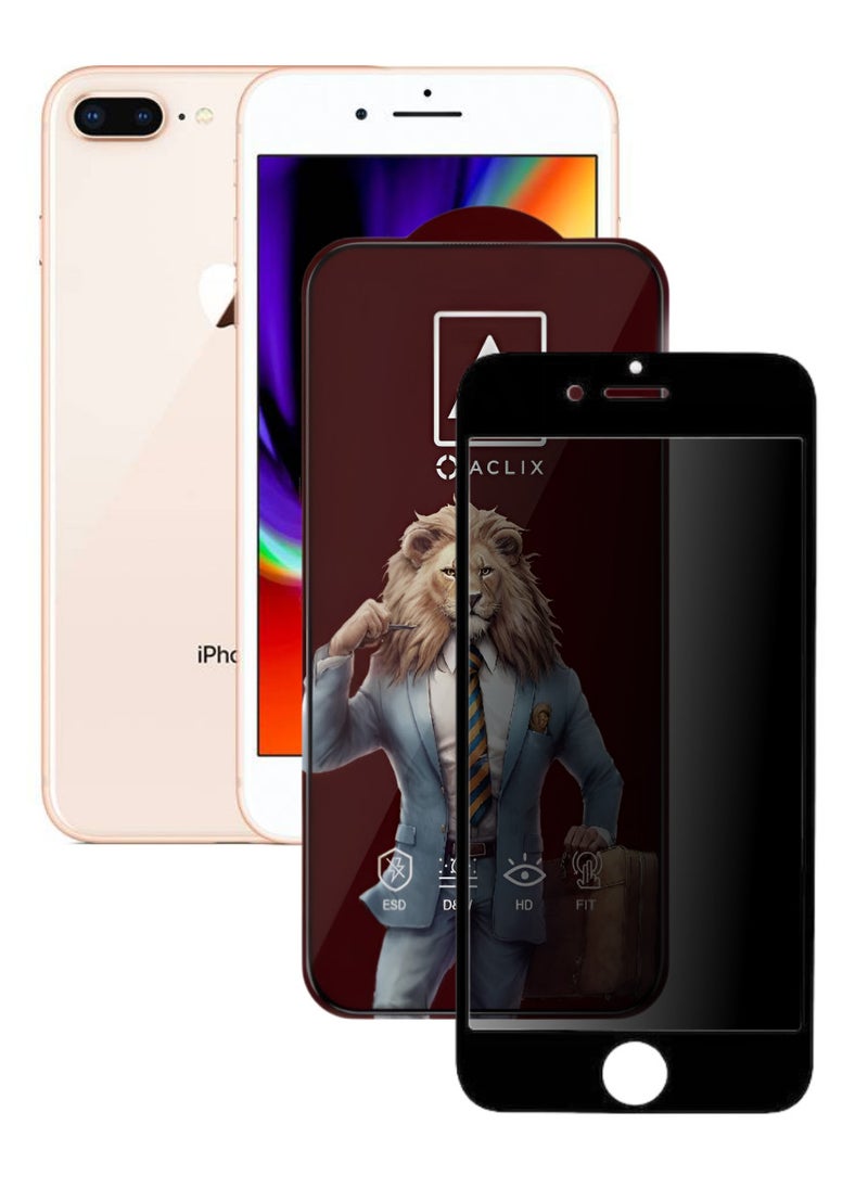 ACLIX Antistatic ESD Dustproof Premium Quality High Definition Anti-Spy Privacy Tempered Glass Screen Protector Designed For  iPhone 8 Plus - Image 1