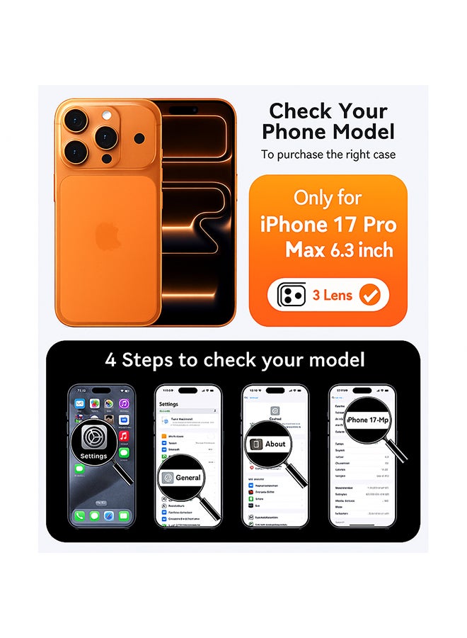 O Ozone Magnetic Case For iPhone 17 Pro Max [Compatible with MagSafe ] Shockproof Military-Grade Protection, Classic Hybrid Phone Case- Clear - Image 2