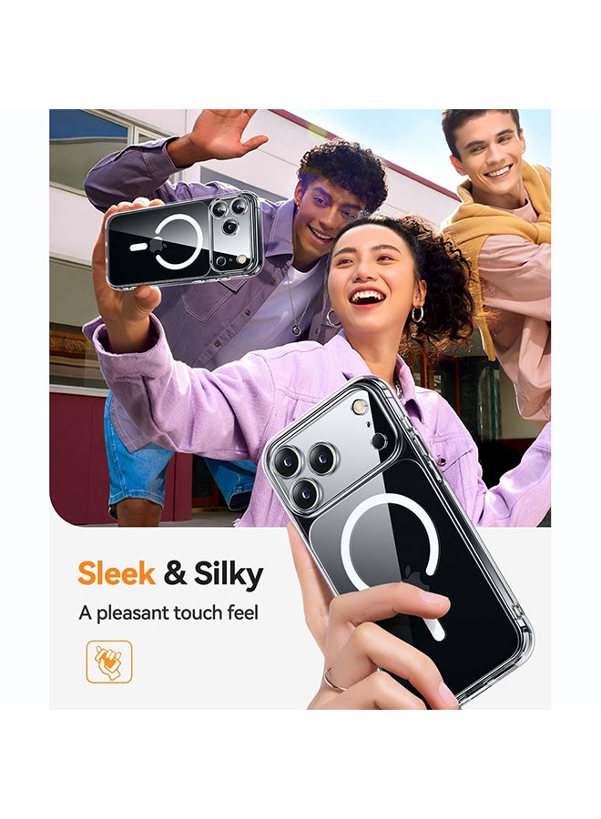 O Ozone Magnetic Case For iPhone 17 Pro Max [Compatible with MagSafe ] Shockproof Military-Grade Protection, Classic Hybrid Phone Case- Clear - Image 5