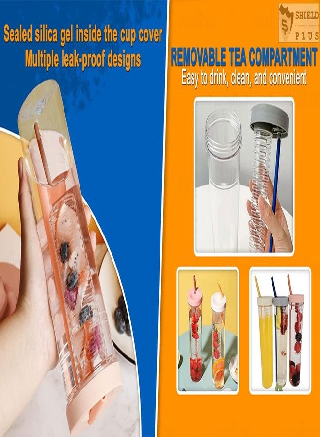 SHIELD PLUS Tumbler with Straw cum Infuser Bottle, Smoothies, Tea, Coffee Holder for Travel700 ml Sipper(Multicolor)(pack of 1), Plastic - Image 5