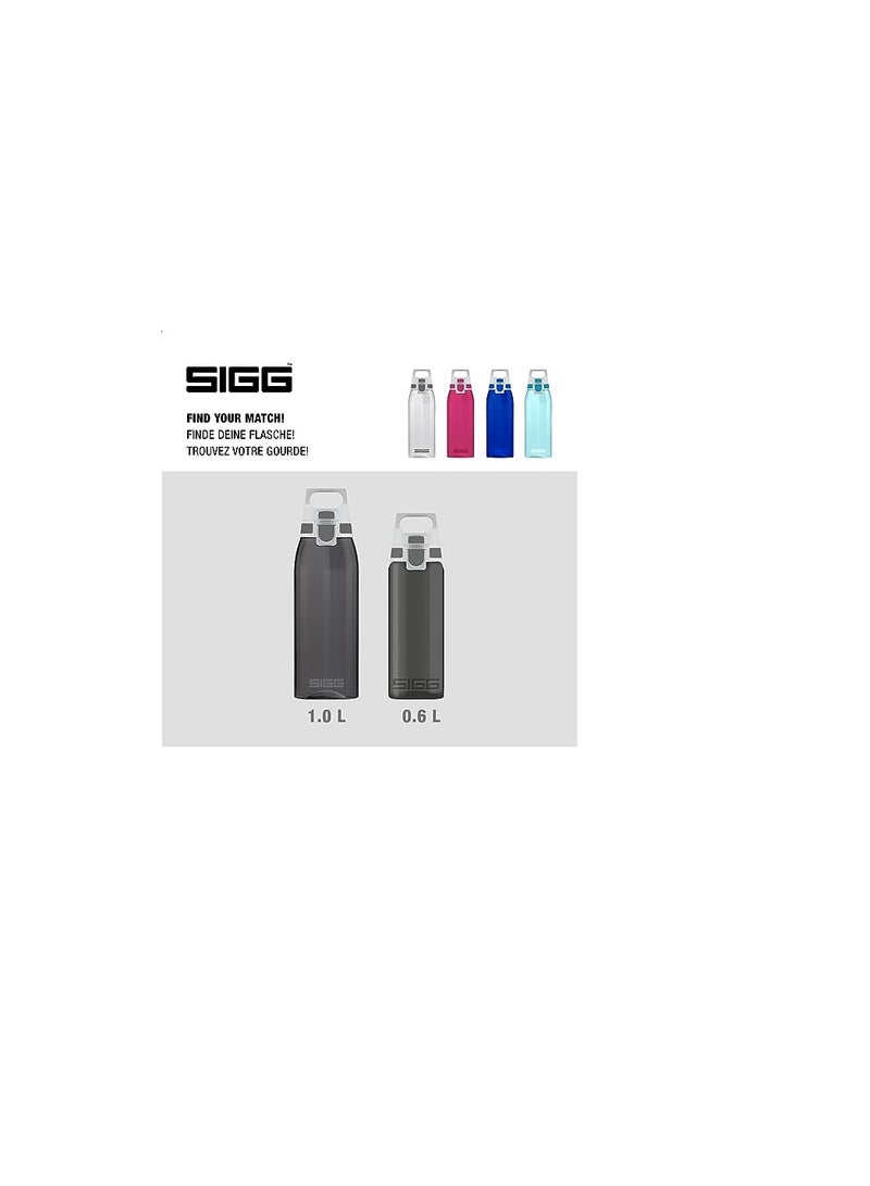Sigg Total Colour Anthracite Water Bottle (1 L), Bpa-Free Drinks Bottle Crafted From Tritan, Lightweight And Lidded Leak-Proof Plastic Bottle - Image 4
