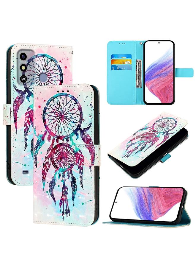 The Bros Case For ZTE Blade A53 3D Painting Horizontal Flip Leather Phone Case