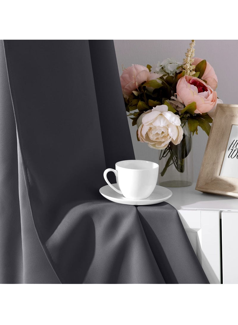 KYD 1 Panel Blackout Curtains,Darkening Curtains Decorative Thread Foil Blackout Curtains, Thermal Insulated Room Darkening Curtains for Bedroom Living Room 214x132 cm  - Image 5