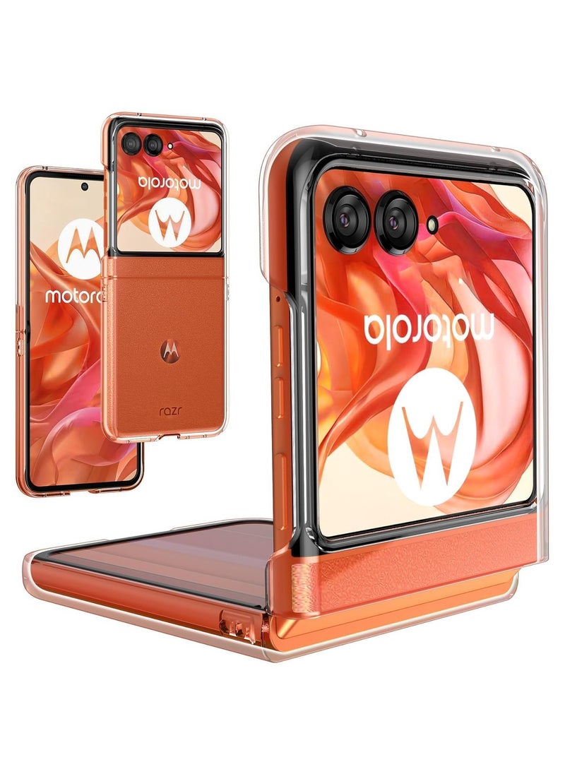 General - Case Compatible with Motorola Razr 50 2024, Slim Fit, Transparent, Hard Polycarbonate, Shockproof Protector, Scratch Resistant, for Moto Razr 50 - Image 1