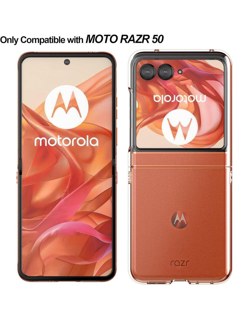 General - Case Compatible with Motorola Razr 50 2024, Slim Fit, Transparent, Hard Polycarbonate, Shockproof Protector, Scratch Resistant, for Moto Razr 50 - Image 1