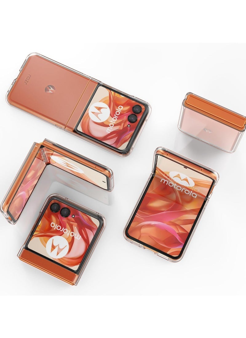 General - Case Compatible with Motorola Razr 50 2024, Slim Fit, Transparent, Hard Polycarbonate, Shockproof Protector, Scratch Resistant, for Moto Razr 50 - Image 1
