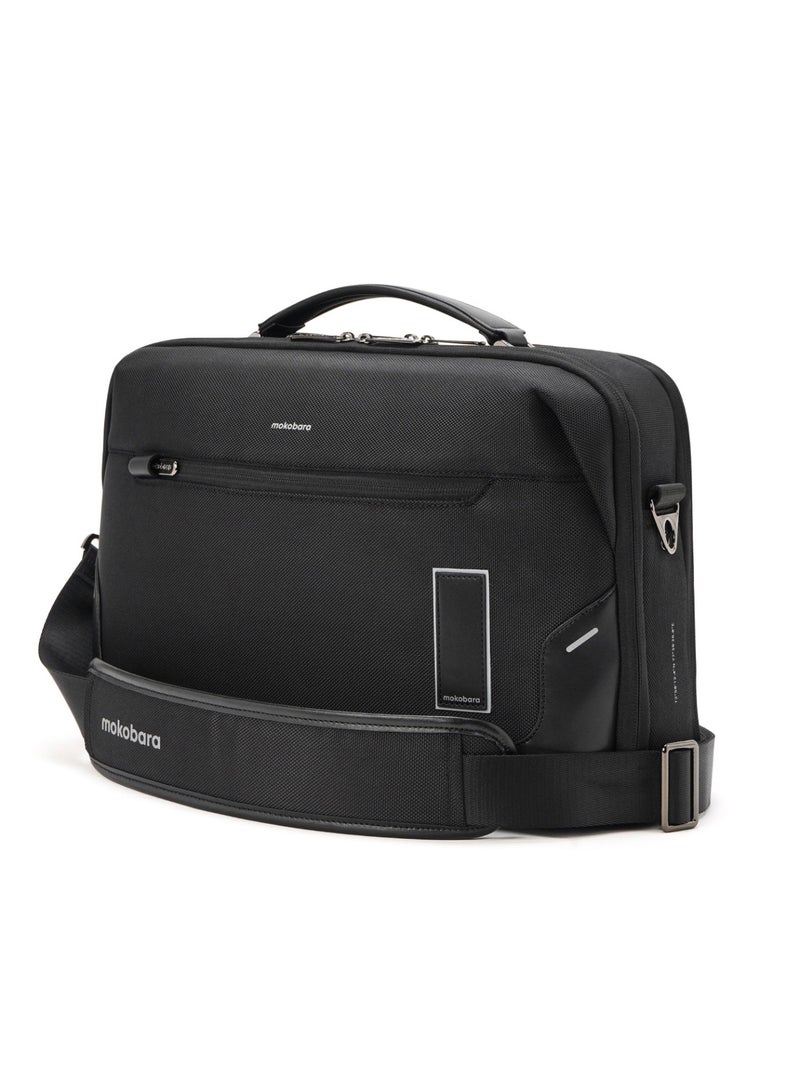 Mokobara The Bento Briefcase - Nylon And Vegan Leather | Money Moves, Black  - Image 1