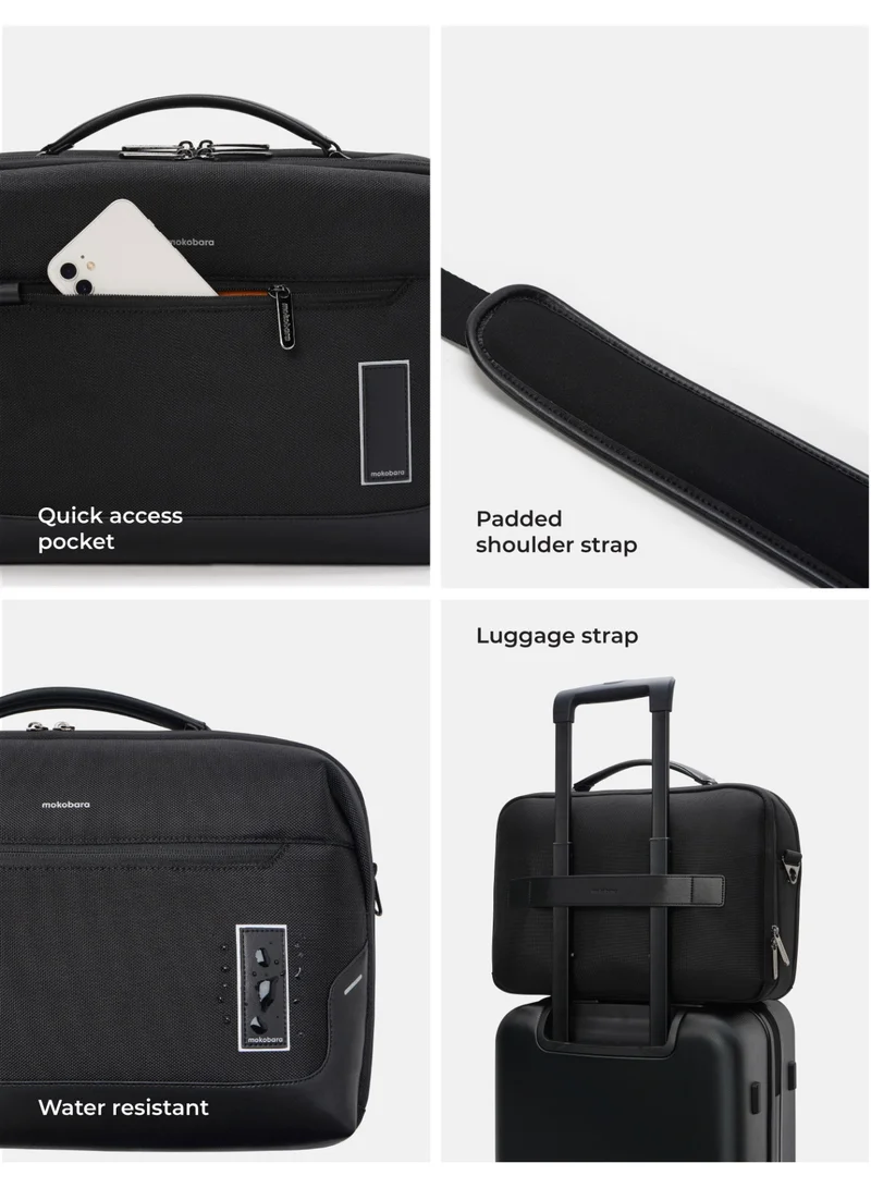 موكوبارا للتجارة ذ.م.م The Bento Briefcase - Nylon And Vegan Leather | Money Moves, Black