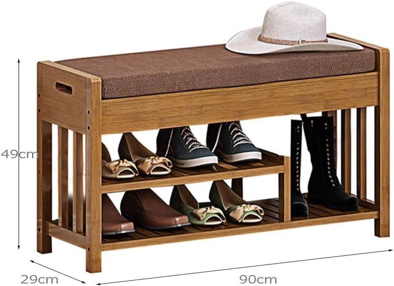 Harmony Home Bamboo Shoe Rack 2-Tier Storage Shelf – Multi-Functional Shoe Organizer Tower for Living Room, Entryway & Hallway - Image 5
