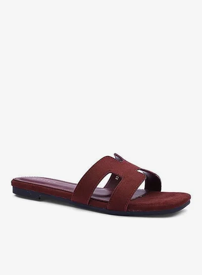 IconStyle Womens H suede slip-on flat Sandal