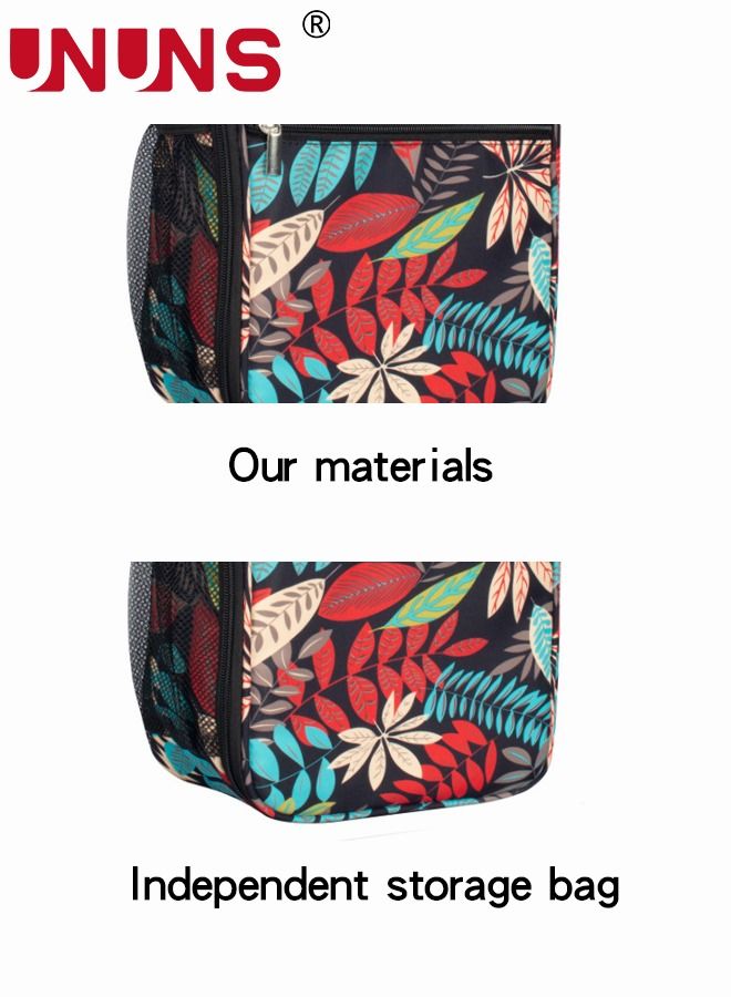 UNUNS Portable Insulated Lunch Bag,Waterproof Oxford Lunch Bag With Bottle Position,Print Pattern Design,For Office Work School Kids Adults - Image 3