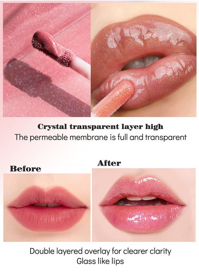 MAYCHEER - 6 Colors Ultra Glossy Liquid Glitter Lip Gloss Set, Long Lasting High Shine Shimmer Diamond Matte Lip Oil Set, Long-Lasting Hydrating Lip Plumping Gloss - Image 1