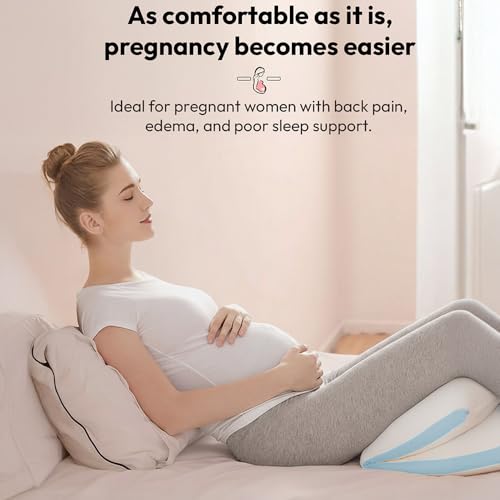 StarAndDaisy Pregnancy Pillow for Women | Maternity Pillow for Pregnancy Sleeping with Cuddle Pillow with Belly Support, Leg Support, Adjustable Butterfly Design (Light Blue) - Image 5