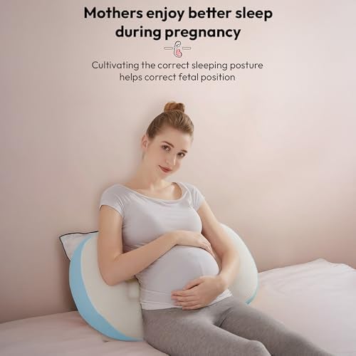 StarAndDaisy Pregnancy Pillow for Women | Maternity Pillow for Pregnancy Sleeping with Cuddle Pillow with Belly Support, Leg Support, Adjustable Butterfly Design (Light Blue) - Image 3