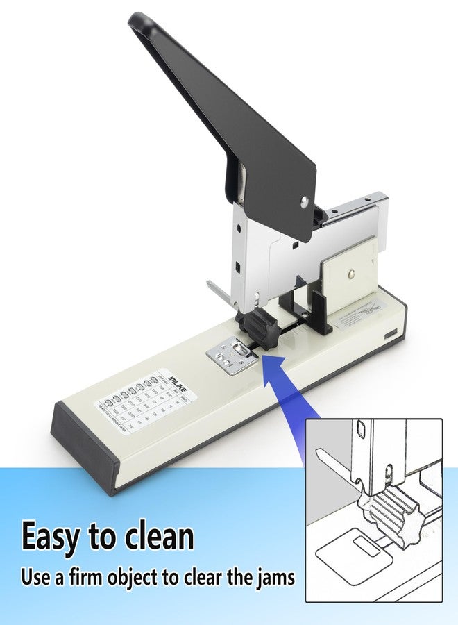 IMLIKE Heavy Duty Stapler with 2000 Staples: 200 Sheets Capacity Manual No Jam Office Stapler,Big Metal Labor-Saving Desk Stapler,Non-Slip,Include High Strength 23/13 & 23/23 Staples - Image 5
