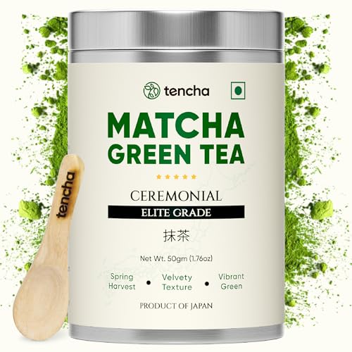 Tencha Ceremonial Elite Grade Matcha Green Tea | 100% First Harvest | Japanese Matcha Powder | Vibrant Green, Smooth & Velvety | Spring Harvest | 50g - Image 1
