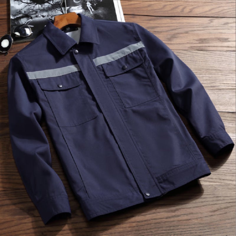 Work clothes suit men's and women's long-sleeved spring and autumn durable work factory men's and women's work clothes auto repair clothes welding clothes labor protection clothes - Image 4