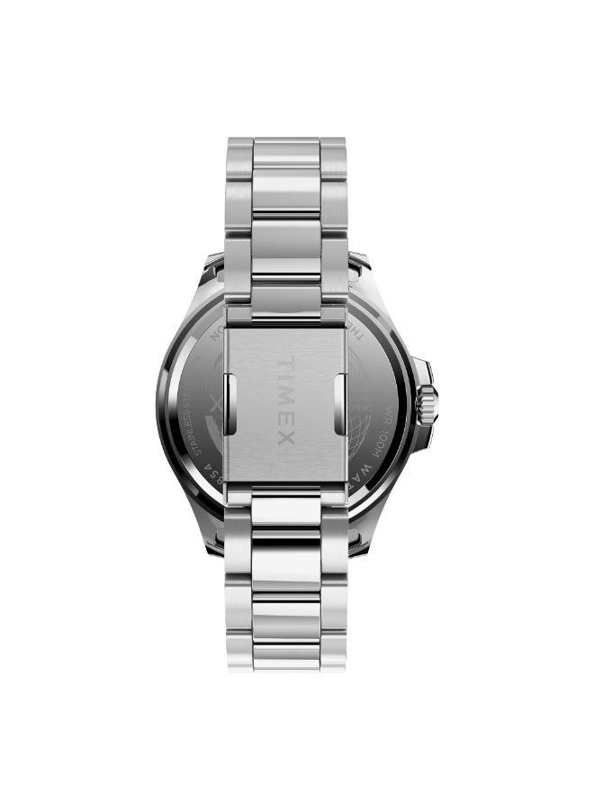 TIMEX TW2U71900 CITY COLLECTION  HARBOURSIDE COAST MEN'S WATCH  SILVER STAINLESS STEEL & BLACK DIAL - Image 3
