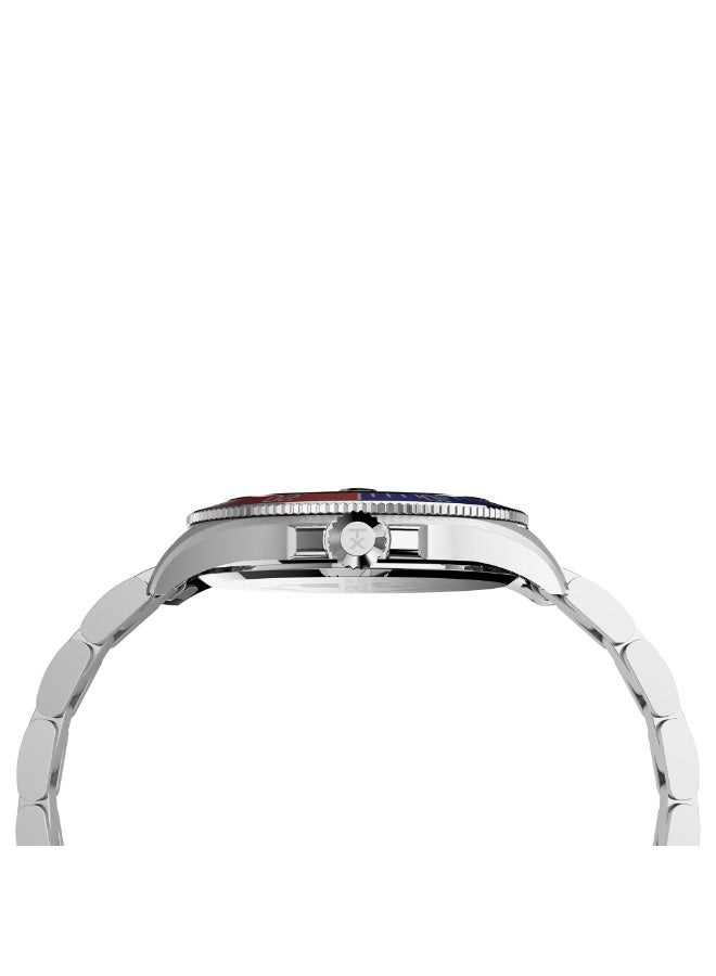 TIMEX TW2U71900 CITY COLLECTION  HARBOURSIDE COAST MEN'S WATCH  SILVER STAINLESS STEEL & BLACK DIAL - Image 2