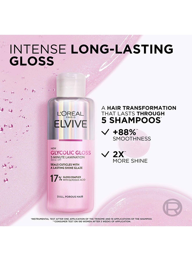 L'OREAL PARIS L’Oreal Paris Elvive Glycolic Gloss 5-minutes Lamination Rinse-off  200ml - Image 4