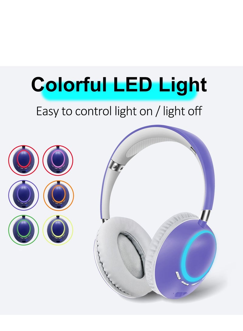 GULFLINK 400mah Bluetooth Wireless Headphones for Teens Adults White - Image 2