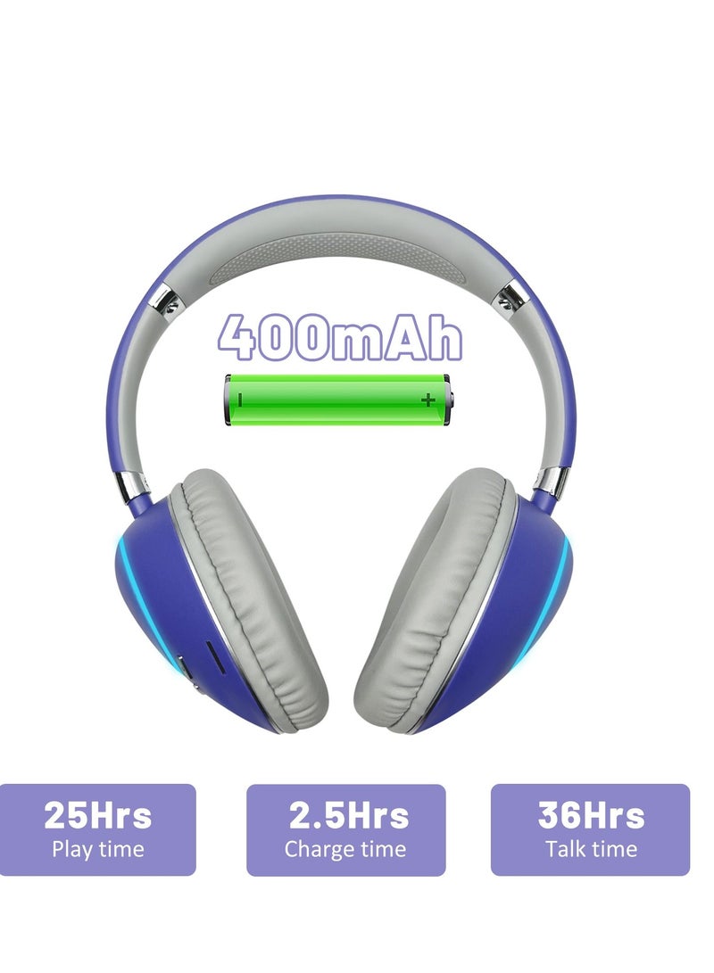 GULFLINK 400mah Bluetooth Wireless Headphones for Teens Adults White - Image 5