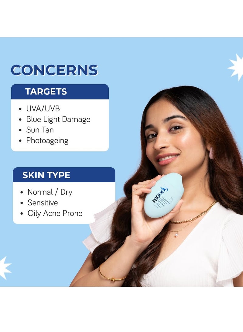  مودي واقي شمس هيدرو بيرست بالماء مع حمض الهيالورونيك، حماية من الأشعة فوق البنفسجية A/B، للرجال والنساء، 50 مل - Image 4