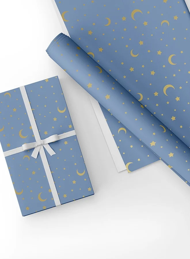 Share the Love Blue Sky Themed Wrapping Paper Pack – 4 Sheets (50 cm x 70 cm Each)