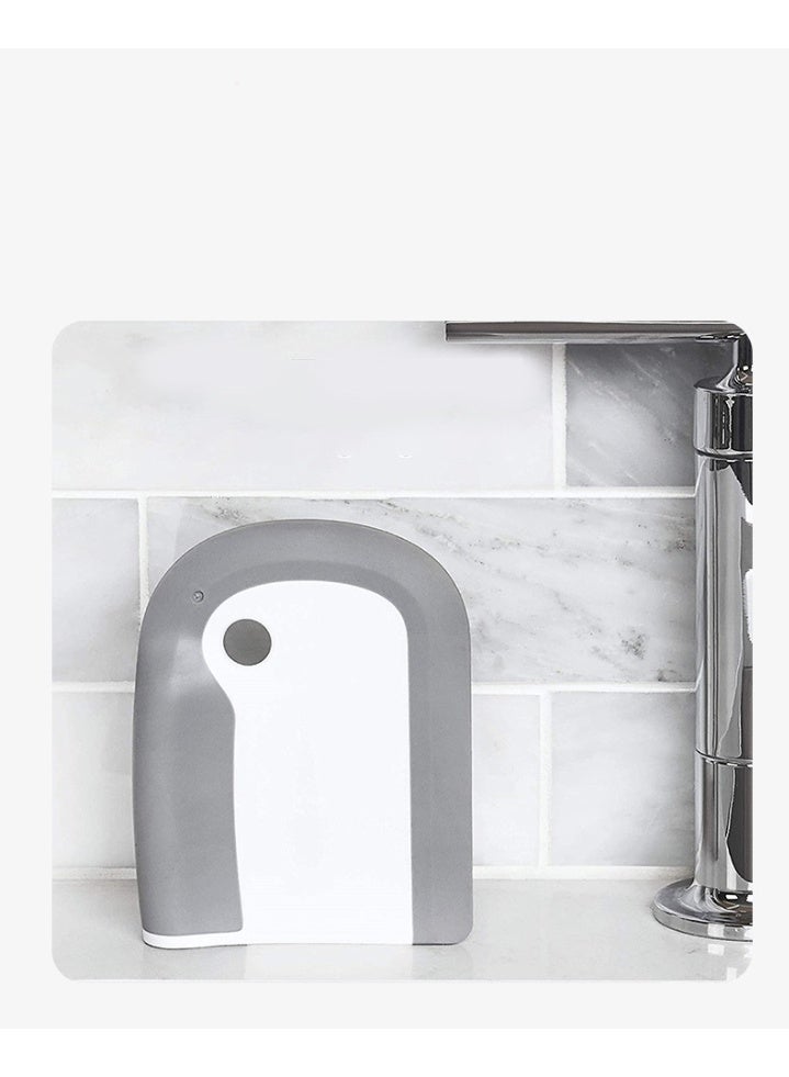 HOMESTAR 1pc Silicone Kitchen Scraper - Multi-Purpose Cleaning Spatula For Non-Stick Pots, Soft Flexible Dish Scraper & Water Squeegee, Heat Resistant Utensil ，Heat-Resistant, Easy to Clean, No Electricity Needed, Ideal for Cooking & Baking, Grey 8.4*1*10.9 cm - Image 4