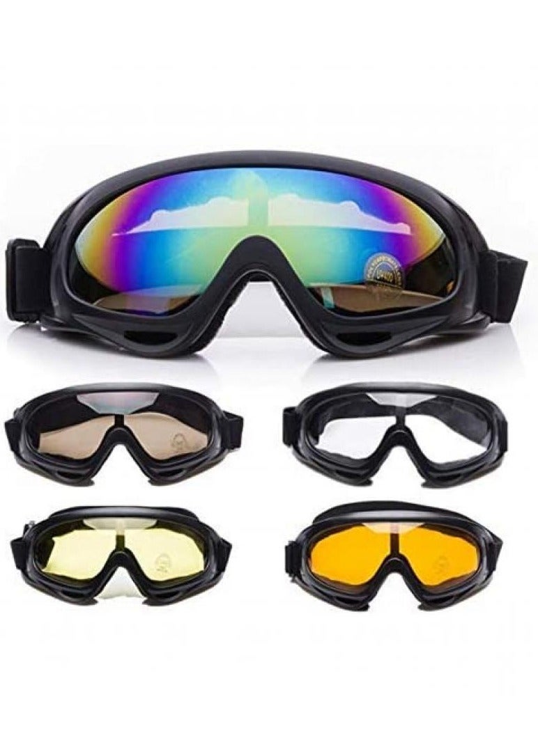 اليسا نظارات شمسية محمولة لركوب الدراجات نظارات شمسية للدراجة نظارات شمسية للرياضة الخارجية للدراجات نظارات ركوب الثلج للرجال والنساء مع ظل أسود للتبريد - Image 1