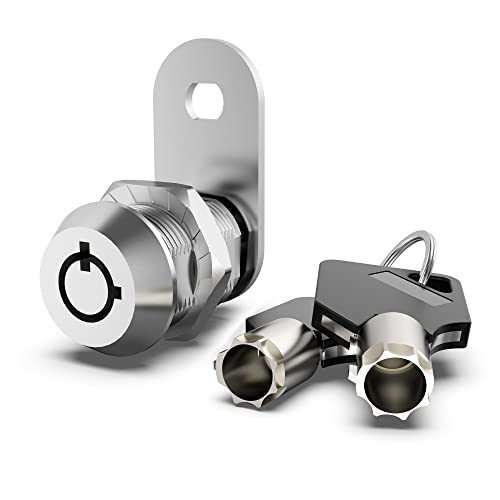 Hecfu 1 Pack Cabinet Locks with Keys, 5/8" Cam Lock Keyed Alike, RV Compartment Storage Lock for Storage Door Toolbox Locks with Keys, Zinc Alloy - Image 1