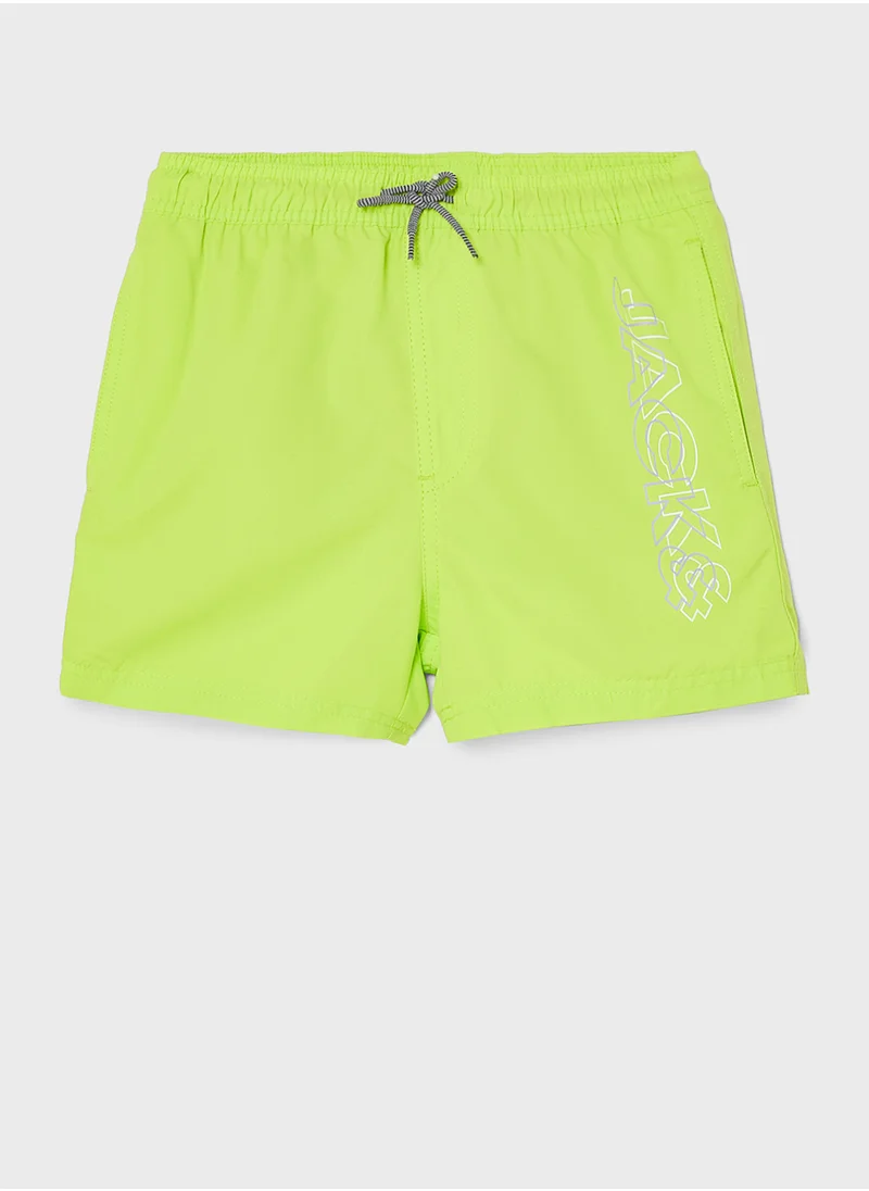 Jack & Jones Junior Youth Double Logo Swim Shorts