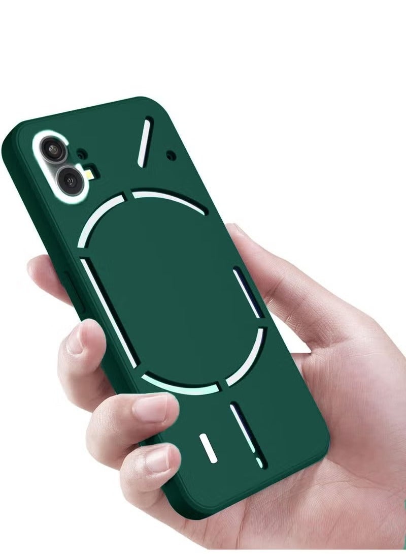 JAJEEK Liquid Silicone Ultra Thin TPU Case for Nothing Phone 1 5G (2022) – Soft Slim Fit Shockproof Back Cover with Anti-Fingerprint Grip, Microfiber Lining & Camera Protection – Lightweight, Scratch-Resistant Phone Shell – Dark Green for Men & Women - Image 2