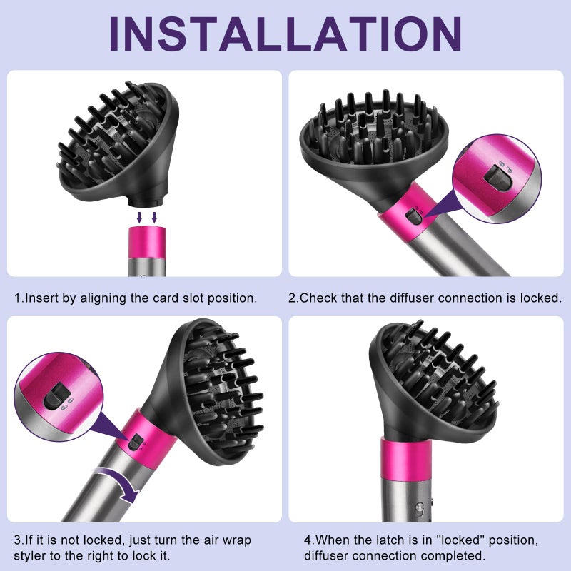 MengTiger Diffuser Attachment for Dyson Airwrap Styler - Enhanced Curl Definition, Quick Dry Technology, Compatible with Dyson Airwrap Attachments - Image 4