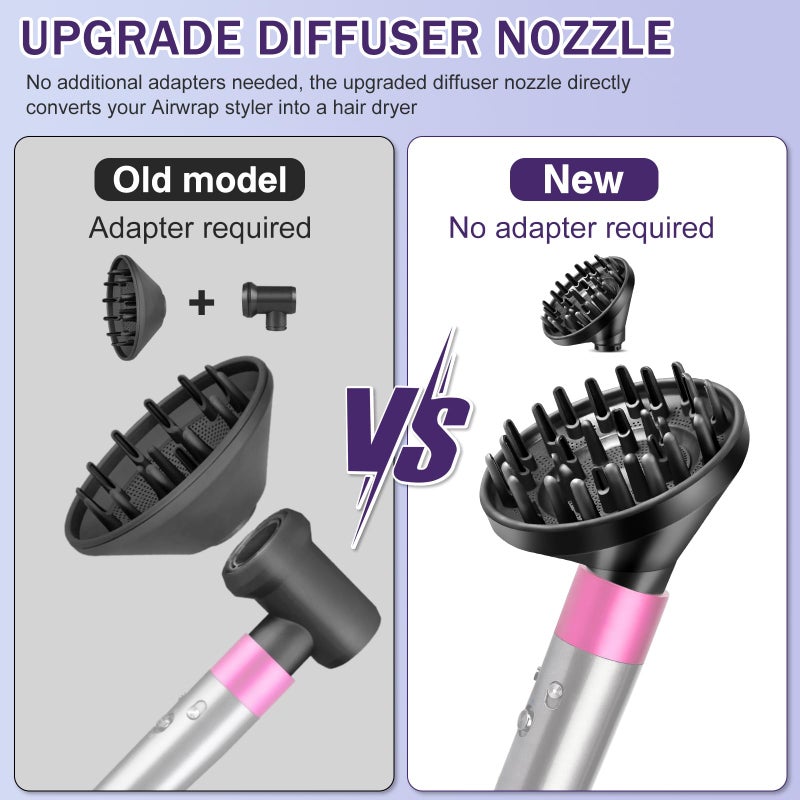 MengTiger Diffuser Attachment for Dyson Airwrap Styler - Enhanced Curl Definition, Quick Dry Technology, Compatible with Dyson Airwrap Attachments - Image 5