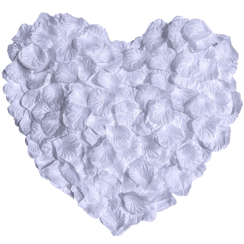 Winlyn 3000 Pcs White Silk Rose Petals - Scented Ready-to-use Separated Realistic Artificial Rose Flower Petals for Wedding Proposal Anniversary Valentine's Day Bride & Baby Shower Engagement Decor - Image 3