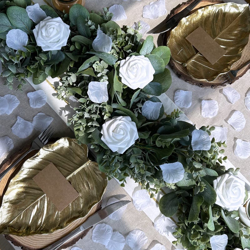 Winlyn 3000 Pcs White Silk Rose Petals - Scented Ready-to-use Separated Realistic Artificial Rose Flower Petals for Wedding Proposal Anniversary Valentine's Day Bride & Baby Shower Engagement Decor - Image 5