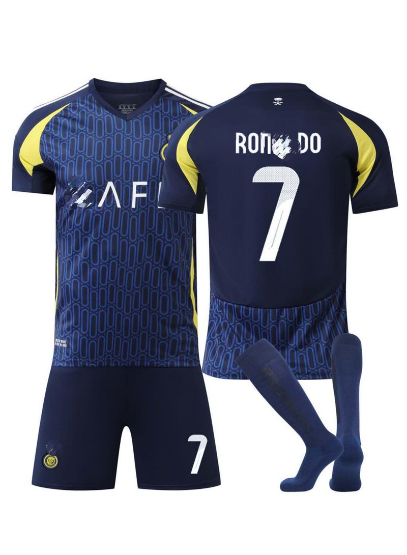 Kids Football Jersey Set,2025 Season,No #7 Soccer Jersey,Kids & Youth Sizes Tracksuits  - Image 1