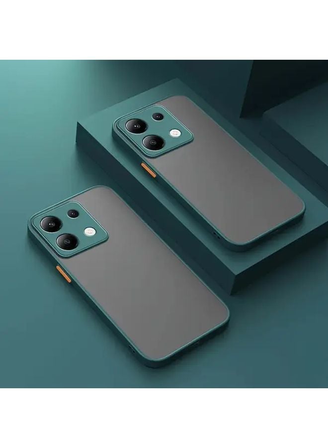 Dark Green Phone Case For Xiaomi Redmi Note 13 Pro Plus Comfortable Semi Transparent - Image 1