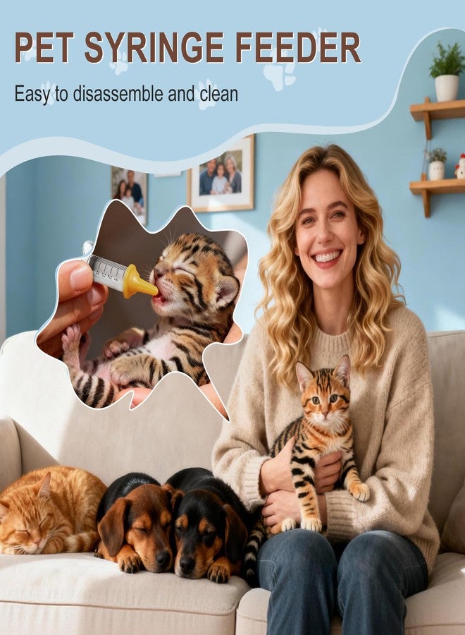 GLIDESMOOTH Kitten Bottle Feeding Kit, Easy-to-Use Kitten Feeding Set, Complete Care Solution for Feeding, Yellow, 1 Set - Image 4