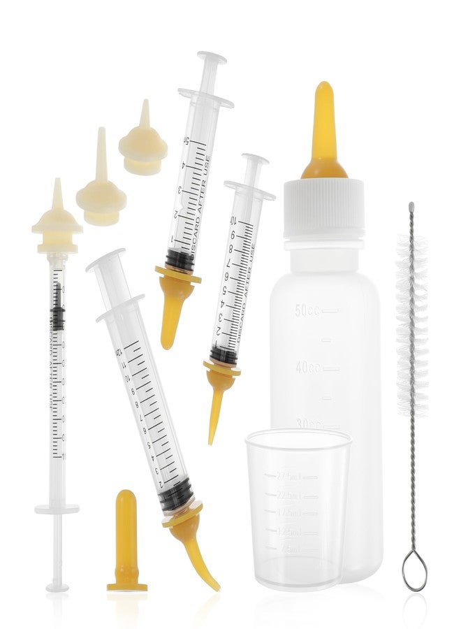 GLIDESMOOTH Kitten Bottle Feeding Kit, Easy-to-Use Kitten Feeding Set, Complete Care Solution for Feeding, Yellow, 1 Set - Image 1