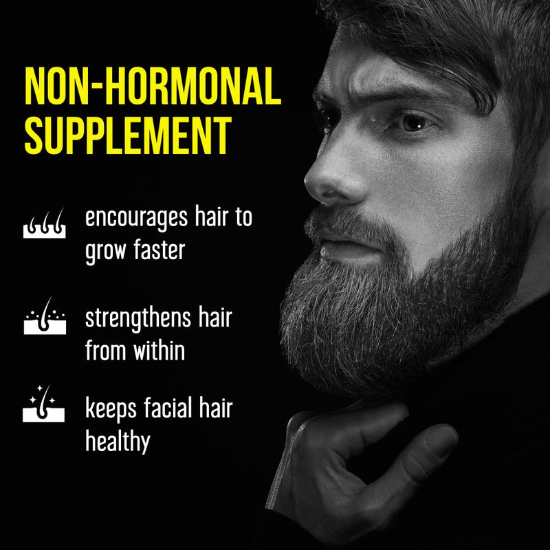 Delta Genesis Beard Grow XL - Vegan Hair Growth Supplement for a Faster, Thicker, Fuller Beard - Enhances Your Grooming Kit - Image 4