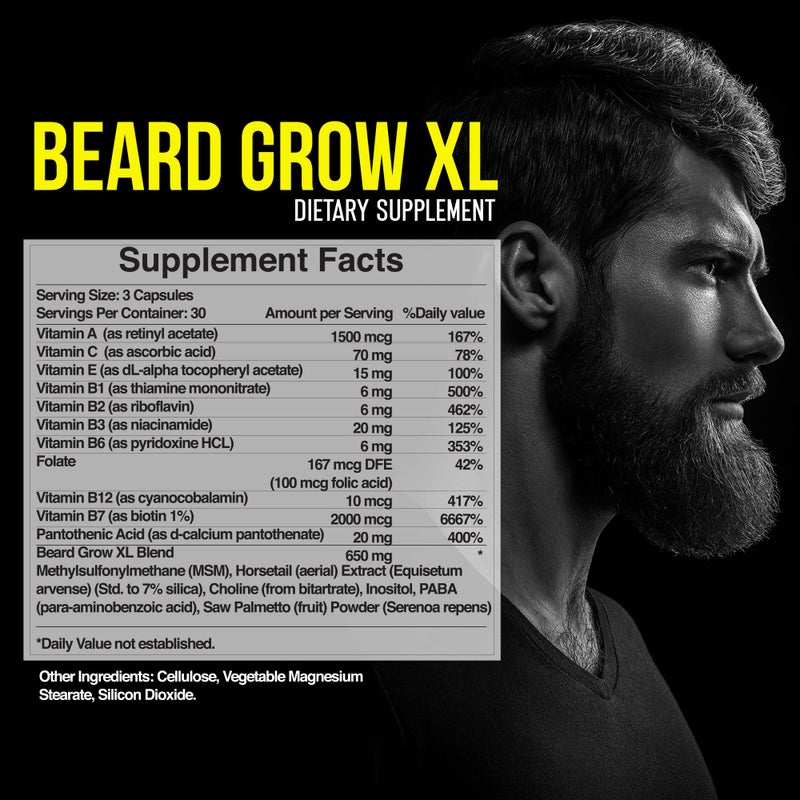 Delta Genesis Beard Grow XL - Vegan Hair Growth Supplement for a Faster, Thicker, Fuller Beard - Enhances Your Grooming Kit - Image 2