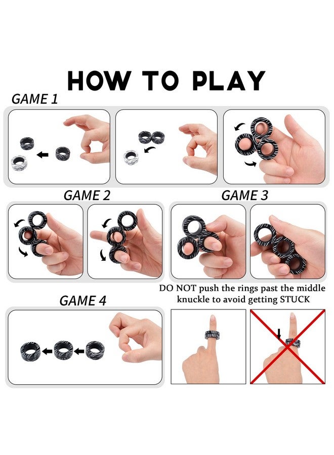 Cevioce 6Pcs Magnetic Rings Fidget Toys For Teens Adults&KidsFidget Pack Under 10 Dollars;Adhd Fidget Toy Pack For Anxiety Relief Coolest Gifts For Teen Boys Birthday Gifts For 8 9 10 11+ Year Old Boy&Girl - Image 5